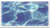 Water contained in a stamp